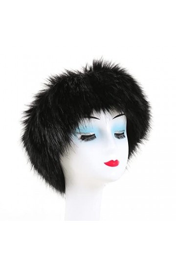 Vello Bonnet en fausse fourrure pour femme dhiver, bandeau de fourrure dhiver pour femme en fausse fourrure, bonnet en faus