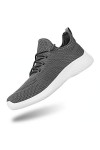 Lumeiy Chaussures de Mode - Les Empreintes de Femmes sur Les Baskets Grises, Les Chaussures de Tennis Confortables, Les Baske