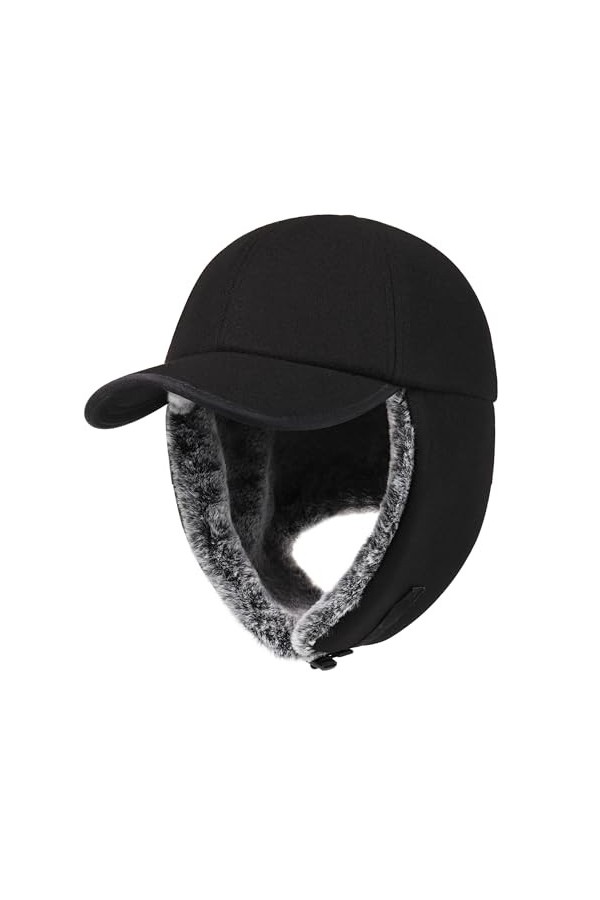 PivotWing Chapka Homme Femme Hiver Chasse Chaude Casquette Hiver Baseball Femme Homme Cache Oreilles Laine Chaud Chapeau Homm