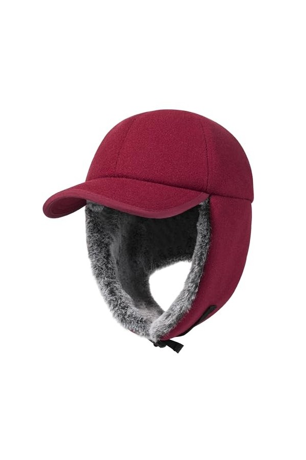 PivotWing Chapka Homme Femme Hiver Chasse Chaude Casquette Hiver Baseball Femme Homme Cache Oreilles Laine Chaud Chapeau Homm