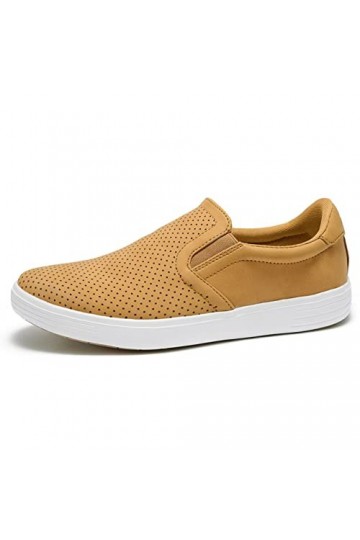 Puxowe Baskets Basses pour Femmes Slip-on en Maille Respirantes Mocassins Décontractés Chaussures de Marche Légères 36 EU Mar