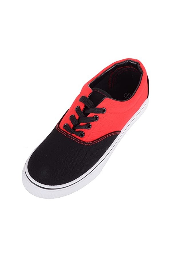 Baskets décontractées à lacets en toile pour femme - Gris - noir/gris, 37 EU