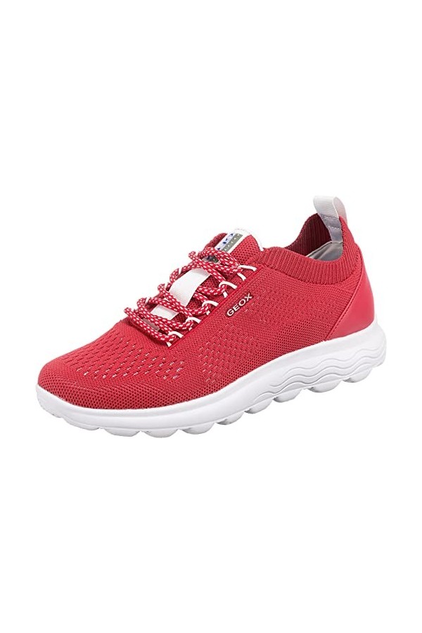 Geox Femme D Spherica A Sneakers, Red, 39 EU