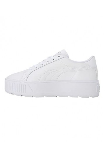 Puma Women Karmen L Sneakers, Puma White-Puma White-Puma Silver, 42 EU