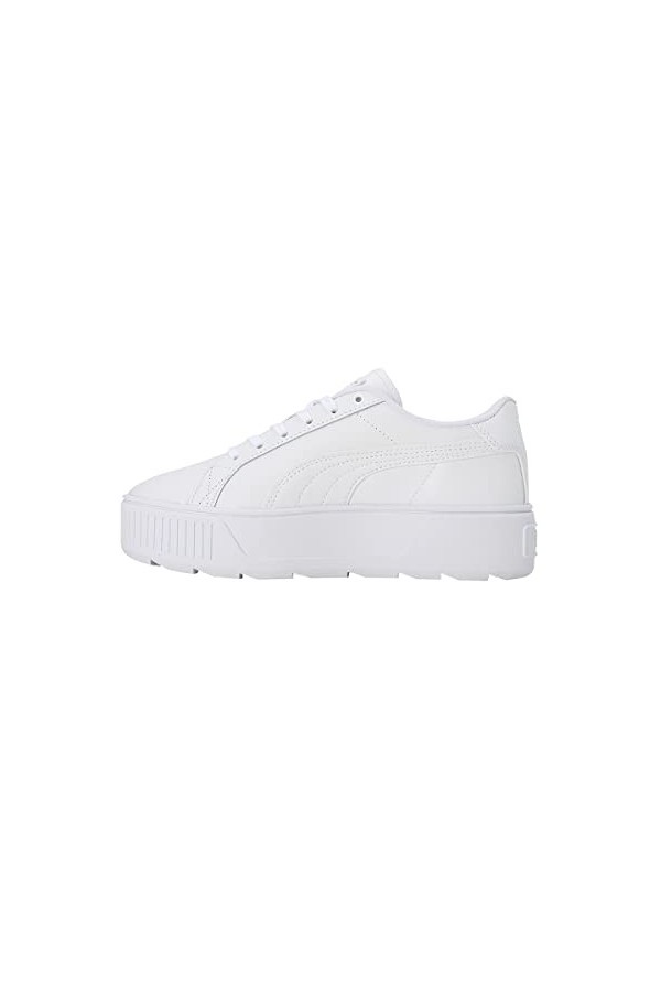 Puma Women Karmen L Sneakers, Puma White-Puma White-Puma Silver, 42 EU