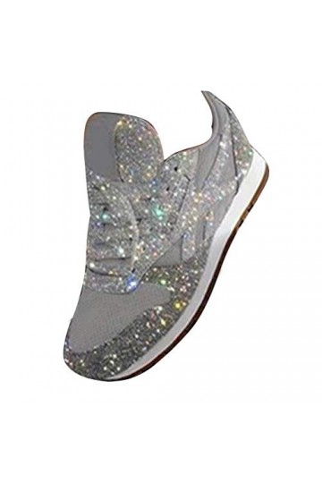 ORANDESIGNE Basket Femme Compensee Chaussures de Course Sport Fitness Sneakers Mode Paillettes Baskets Boîte de Nuit Chaussur