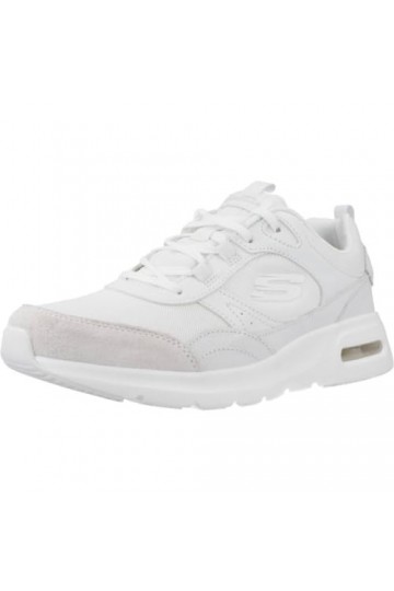 Skechers Femme AIR Court Cool Avenue, White Leather/Mesh/Trim, 38 EU