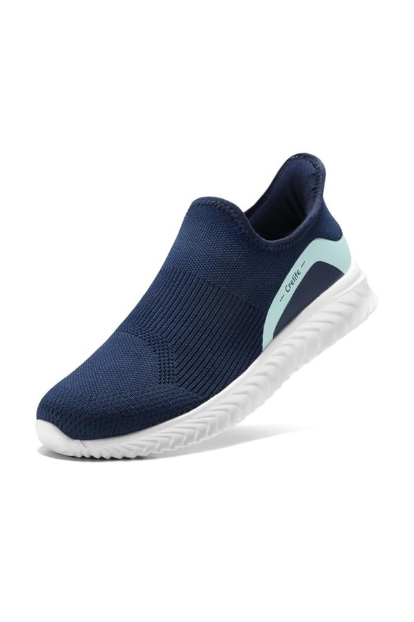 STQ Femme Basket Respirantes Travail Légères Chaussures de Running Marche Sneakers Sport Blanc Violet Size 36