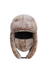 Chapka en Fausse Fourrure Chaud Chapeau de Trappeur Coupe Vent pour Femmes Chapeau dhiver Épais avec Oreillettes Chapeau de 