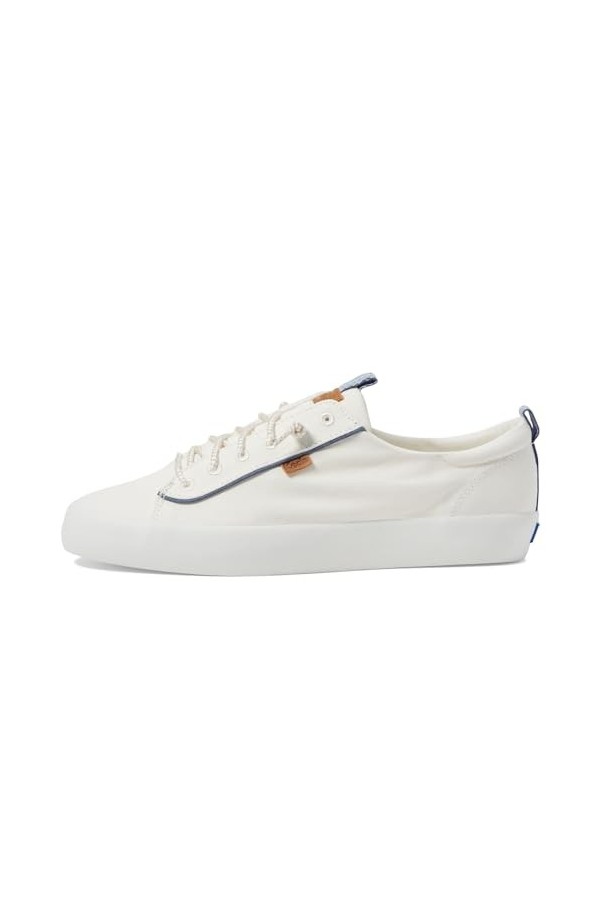 Keds Femme Chaussures à Enfiler en Toile Kickback Basket, Blanc Marine Nautique, 37 EU