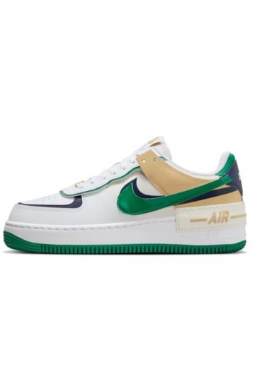 Nike Chaussures pour femme Air Force 1 Shadow DZ1847-102, blanc/malachite/sésame/bleu marine , Blanc/malachite/sésame/bleu m