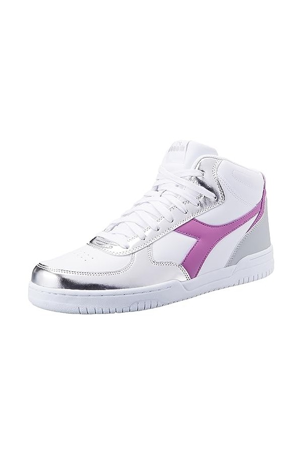 Diadora Femme Raptor Mid Odissea WN Chaussure de Gymnastique, White Silver, 36 EU