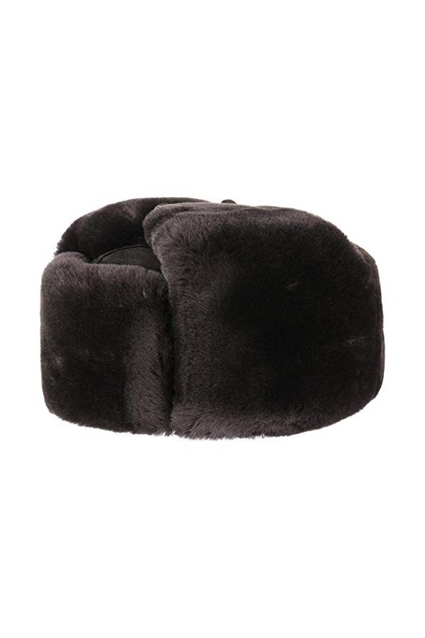 Lierys Chapka Jivago en Fourrure Femme/Homme - Bonnet de Russie avec Oreillettes, Doublure Automne-Hiver - S 54-55 cm Noir