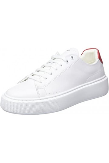 HUGO Femme Quiver_derb_lt Basket, Blanc Ouvert 121, 41 EU