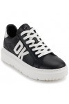 DKNY Femme Marian Lace Up Baskets en Cuir, Noir/Blanc, 40 EU