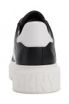 DKNY Femme Marian Lace Up Baskets en Cuir, Noir/Blanc, 40 EU
