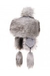 Futrzane Montagne Chapka en Fausse Fourrure De Renard pour Hiver Argenté Sibérien 