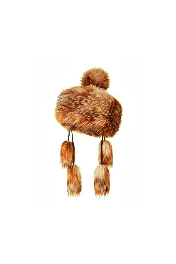 Futrzane Mongolian Chapka en Fourrure Fausse Fourrure De Renard pour Hiver Perdrix 