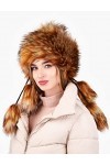 Futrzane Mongolian Chapka en Fourrure Fausse Fourrure De Renard pour Hiver Perdrix 