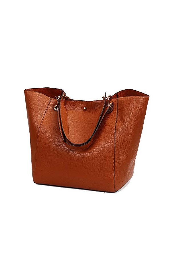 Coolives Sac Cabas 2 en 1 Sac à épaule pour Femme en Cuir PU élégant Sacs a Main Chic Sac a Tote Vintage Hobo Sac fourre-Tout