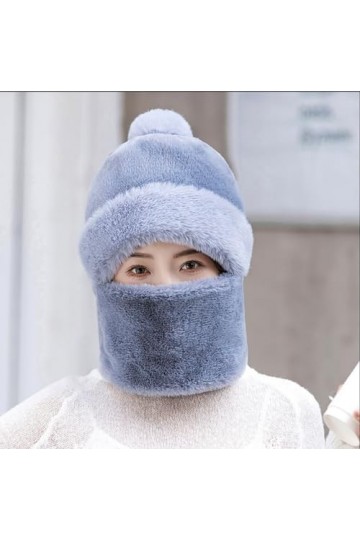 Adynice Bonnet dhiver en fourrure synthétique - Bonnet de chasseur - Bonnet russe - Unisexe, Gris 12, taille unique