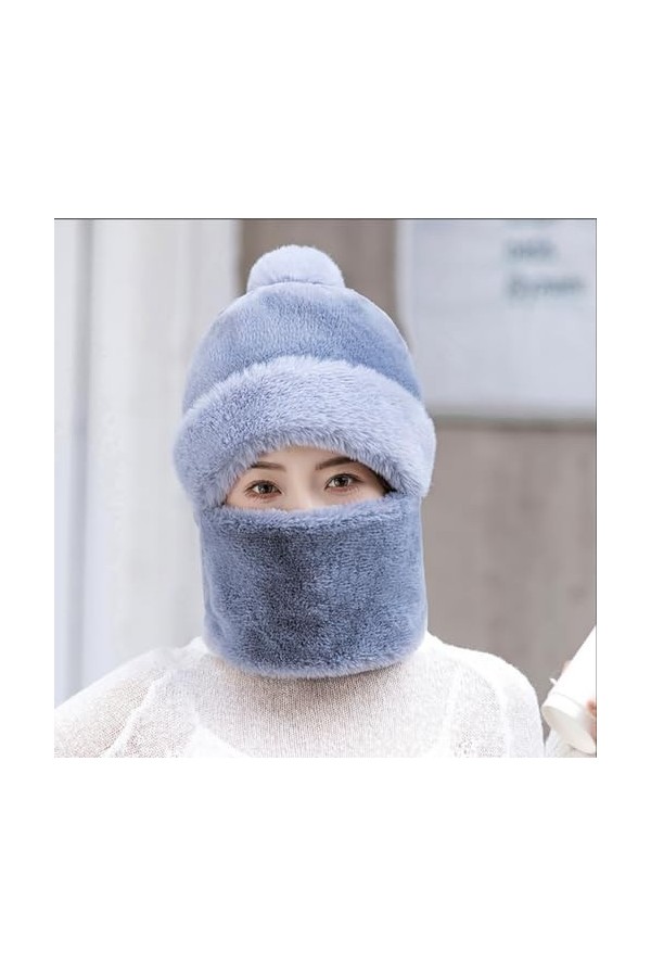 Adynice Bonnet dhiver en fourrure synthétique - Bonnet de chasseur - Bonnet russe - Unisexe, Gris 12, taille unique