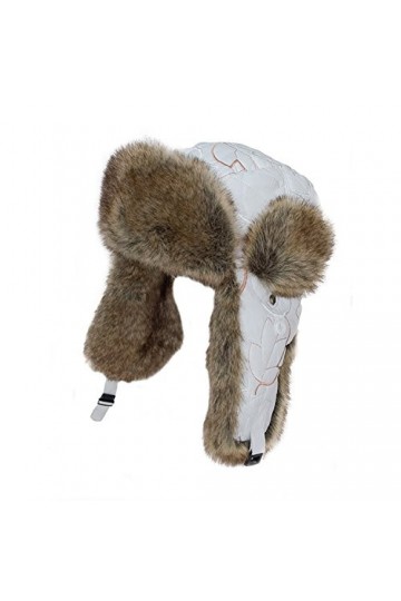 Bonnet de trappeur matelassé en microfibre - finition fausse fourrure - femme - doublure entièrement matelassée - bonnet dhi