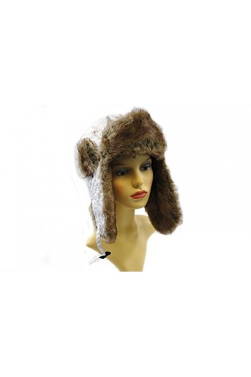 Bonnet de trappeur matelassé en microfibre - finition fausse fourrure - femme - doublure entièrement matelassée - bonnet dhi