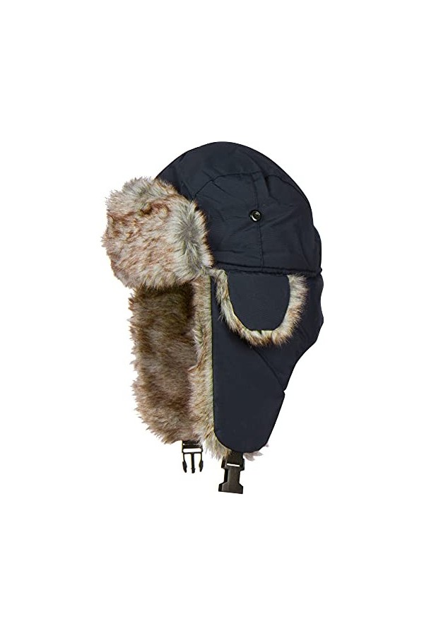 Sakkas JAFurNylon71891J Unisexe en Nylon résistant aux intempéries doublées de Fausse Fourrure dhiver Earflap Bomber Trooper