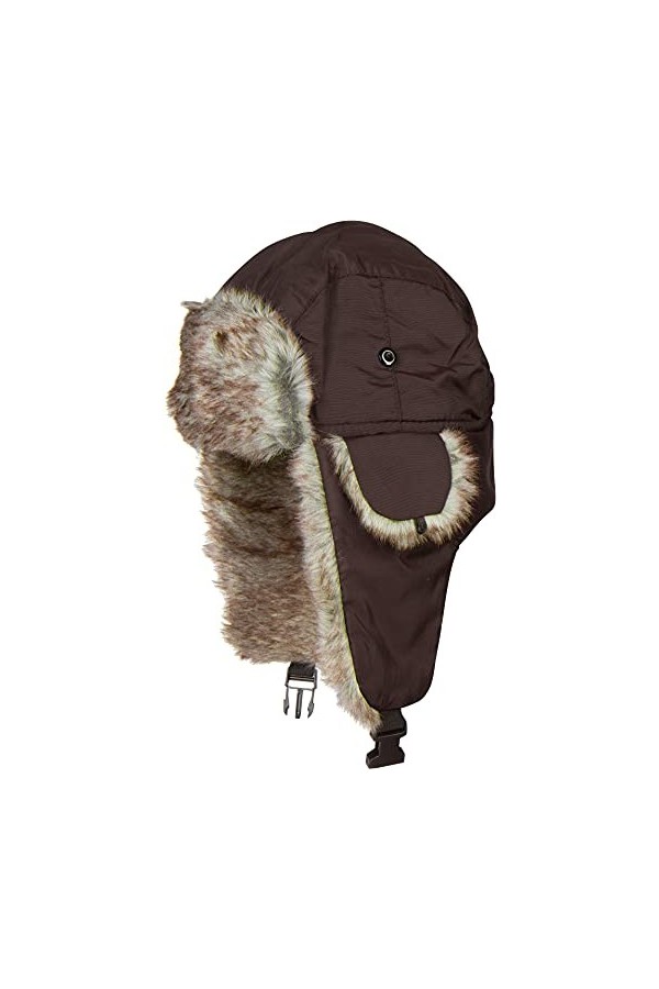 Sakkas JAFurNylon71891J Unisexe en Nylon résistant aux intempéries doublées de Fausse Fourrure dhiver Earflap Bomber Trooper