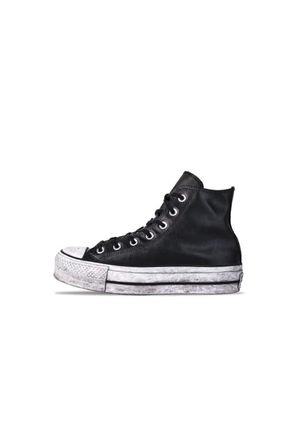 Converse Chuck Taylor All Star Lift Hi - Baskets pour femme - Noir/Bleu/Aigrette, 37.5 EU