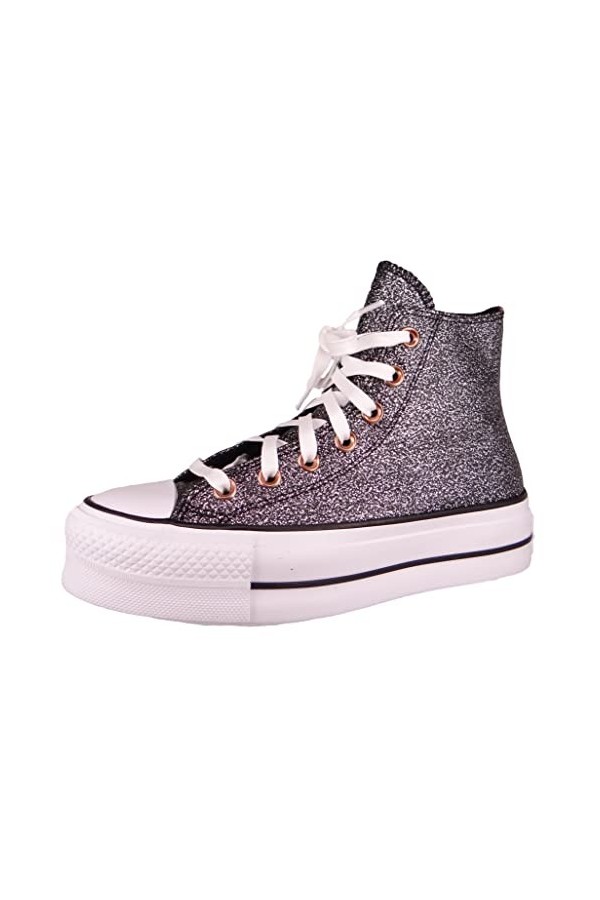 Converse Chuck Taylor All Star Lift Hi - Baskets pour femme - Noir/Bleu/Aigrette, 37.5 EU