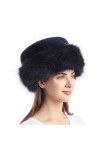 soul young Chapka Fausse Fourrure Léopard Russe Femmes Glamorous Toque Hiver Marine 