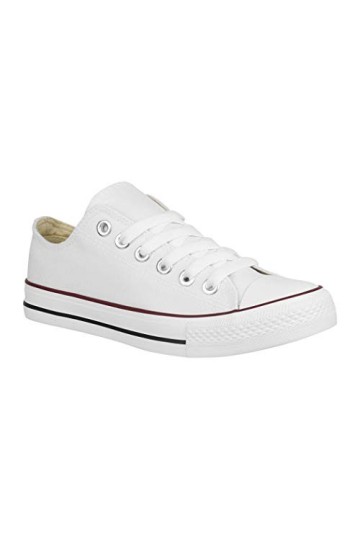 Elara Baskets Basses Unisexe Femme Homme Chunkyrayan Chucks-Flach-1 E-4/E-6 White-42
