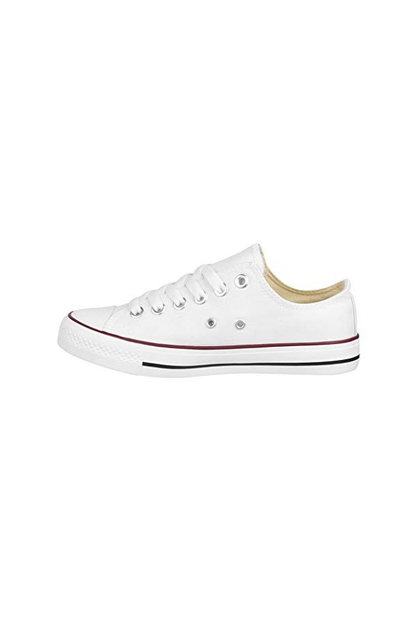 Elara Baskets Basses Unisexe Femme Homme Chunkyrayan Chucks-Flach-1 E-4/E-6 White-42