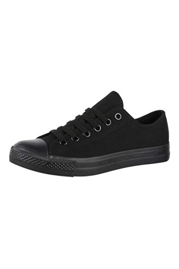 Elara Baskets Basses Unisexe Femme Homme Chunkyrayan ZY9034-12 Black-45Z