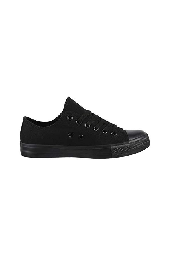 Elara Baskets Basses Unisexe Femme Homme Chunkyrayan ZY9034-12 Black-45Z