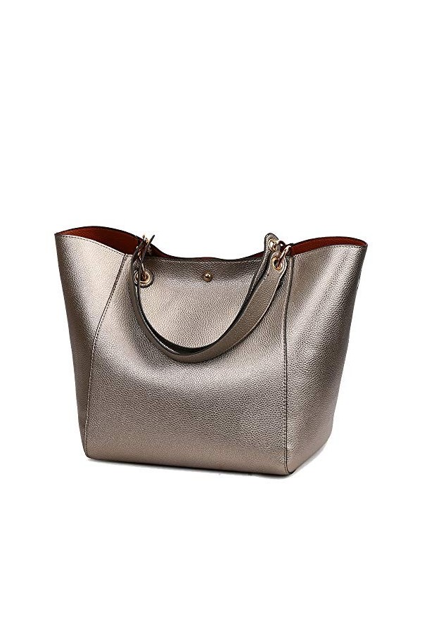 Coolives Sac Cabas 2 en 1 Sac à épaule pour Femme en Cuir PU élégant Sacs a Main Chic Sac a Tote Vintage Hobo Sac fourre-Tout