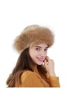 YJZQ Femme Chapka de Fausse Fourrure Hiver Chapeau de Trappeur Femmes Toque Hiver Ronde Bonnet Chapka avec Polaire
