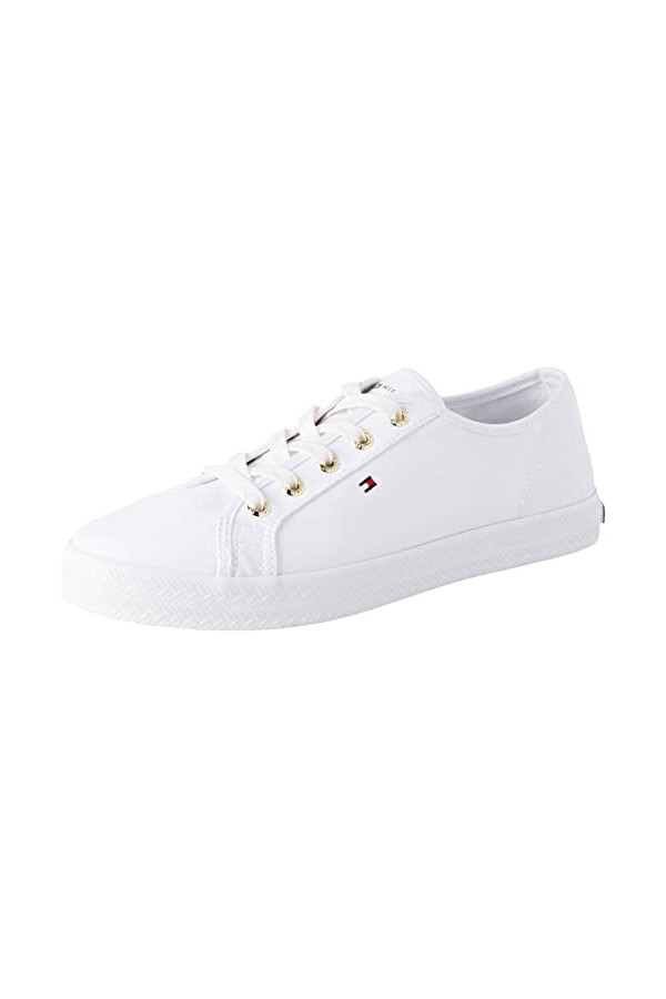 Tommy Hilfiger Essential Nautical Baskets vulcanisées Femme, Blanc, 39 EU