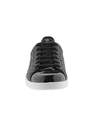 Victoria 112558-WOMEN Basket Basse Tenis Paillettes & PIÈCES MÉTALLISÉES Basket Basse Femme Negro 39