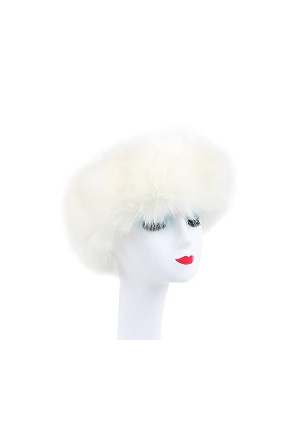 BYNYXI Chapeau de Fourrure Femmes Chapeau de Fourrure Russe, Chapeau de Fourrure Chaud cosaque Chapeau Russe Chapeau dhiver F