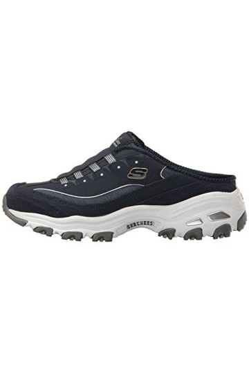 Skechers DLites, Baskets à la Mode Femme, Marineblau Weiß, 41 EU