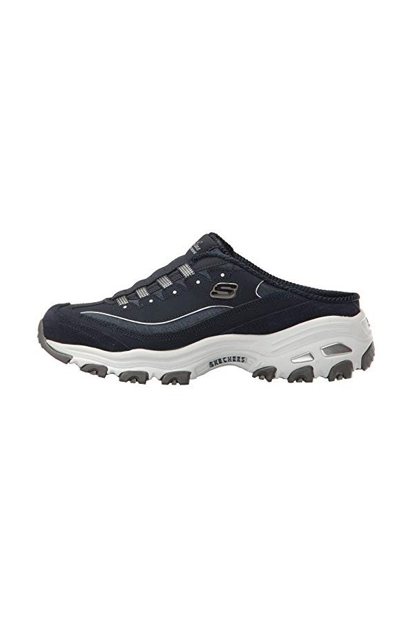 Skechers DLites, Baskets à la Mode Femme, Marineblau Weiß, 41 EU