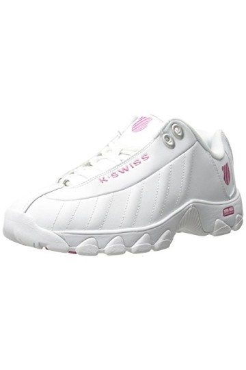 K-Swiss St329 CMF, Basket Femme, Blanc/Rose Vif, 38 EU