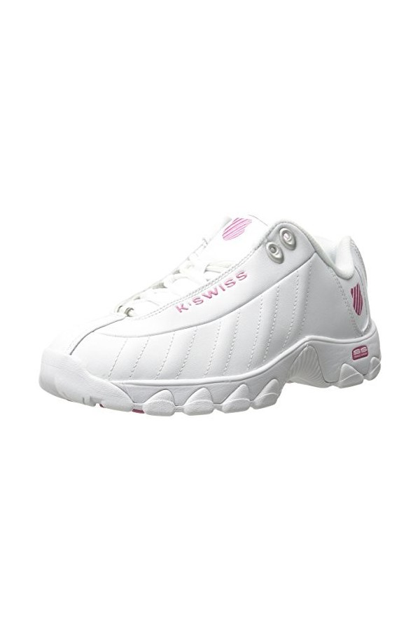K-Swiss St329 CMF, Basket Femme, Blanc/Rose Vif, 38 EU