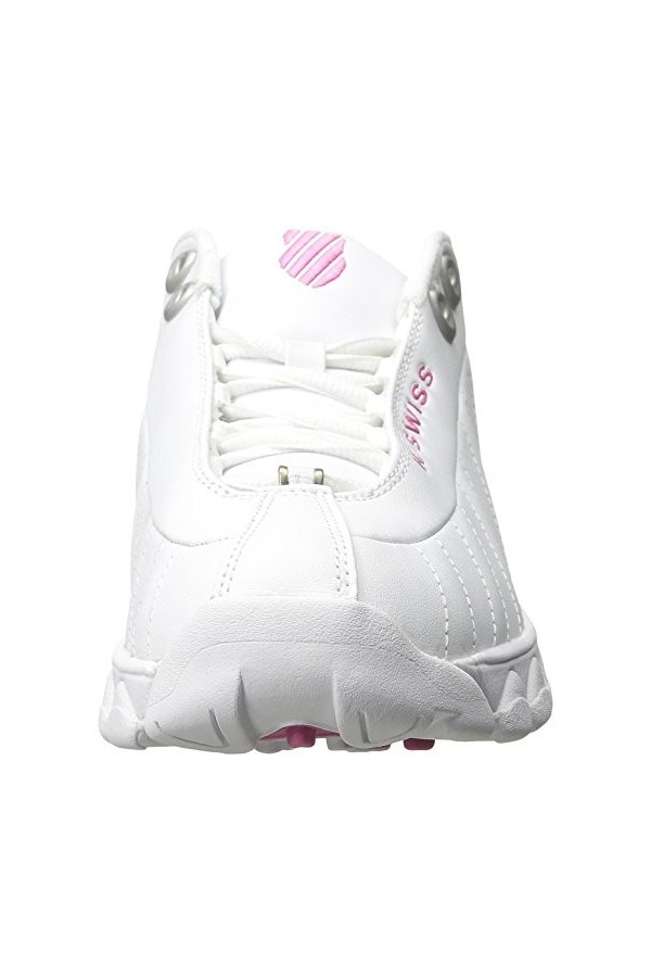 K-Swiss St329 CMF, Basket Femme, Blanc/Rose Vif, 38 EU