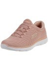 Skechers Femme Summits Racine Accueil Chaussures-femme Baskets-basses, Rose Mesh White Trim, 38 EU