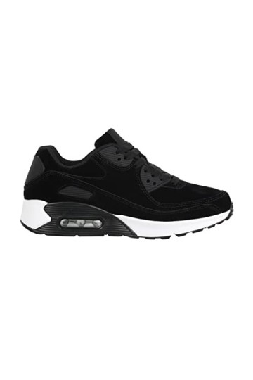 Elara Chaussures Femmes Hommes de Course Sport Baskets Chunkyrayan H001 W Noir-46