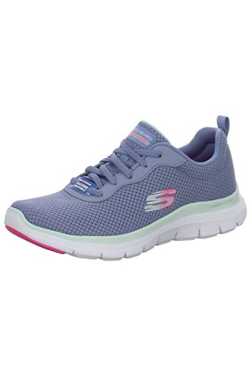 Skechers Femme Flex Appeal 4.0 Brilliant View Basket, Bordure en Maille dardoise, 39 EU